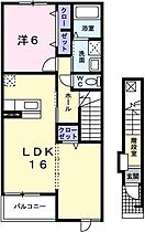 スウィート・コートＢ 203 ｜ 栃木県足利市福富町（賃貸アパート2LDK・2階・56.47㎡） その2