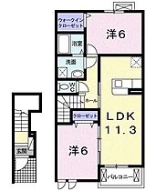 ペルシーモＡ 202 ｜ 栃木県足利市五十部町（賃貸アパート2LDK・2階・57.21㎡） その2