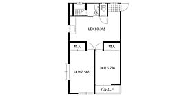 シティクラブ鹿島A 201 ｜ 栃木県足利市鹿島町（賃貸アパート2LDK・2階・57.00㎡） その2