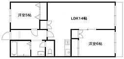 OAKVILLA 2LDKの間取図画像