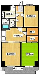 ロイヤル・クレスト 3DKの間取図画像