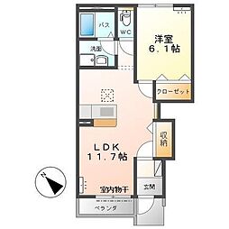 ノルン 1LDKの間取図画像