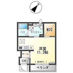 レジーナガーデン ワンルームの間取図画像