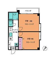 ピア田園調布 2Kの間取図画像