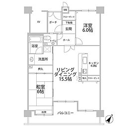 間取図画像 2LDK