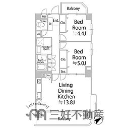 間取図画像 2LDK