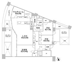 コアマンションけやき通りプレジオ 4LDKの間取図画像