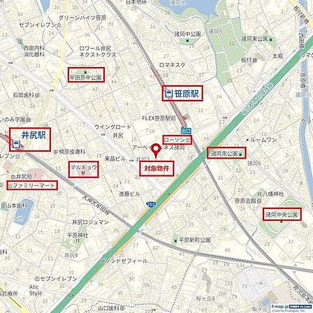 西鉄・JRのダブルアクセス徒歩5分圏内にスーパー、コンビニが揃う便利な立地
