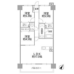 アンピール板付南 3LDKの間取図画像