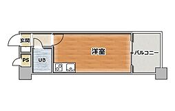 ダイアパレス新内町 ワンルームの間取図画像