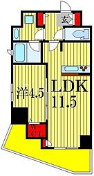 フェアリア船橋本町 2階1LDKの間取り