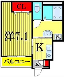 間取図画像 1K