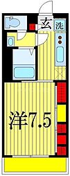 リブリ・THE　BASE 1階1Kの間取り