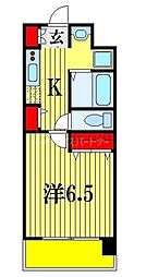 レジディア船橋1 1Kの間取図画像