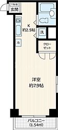 成瀬第一マンション ワンルームの間取図画像