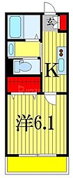 vert 1Kの間取図画像