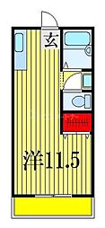 ハイツシャルマン ワンルームの間取図画像