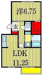 KS・アトレア 1LDKの間取図画像