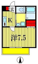 ル・ラフィーネ 1Kの間取図画像