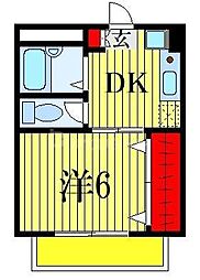 パステル124 1DKの間取図画像