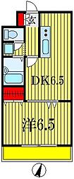 ルーラル七番舘 1DKの間取図画像