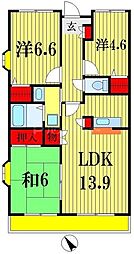 エスタンシア船橋 3LDKの間取図画像