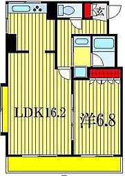 エリューディ船橋本町 1LDKの間取図画像