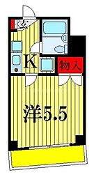ベイステート安間 1Kの間取図画像