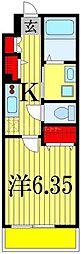 S-FORT船橋海神 1Kの間取図画像