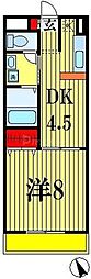 ジョイキャッスル 1DKの間取図画像