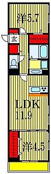 KAIJIN-SO 2LDKの間取図画像