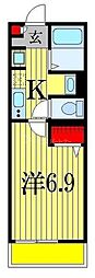 リブリ・本八幡 1Kの間取図画像
