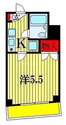 ベイステート安間 1Kの間取図画像