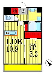 LUMIERE 1LDKの間取図画像