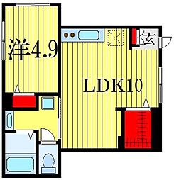 1・M 1LDKの間取図画像