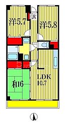 グランシャリオ 3LDKの間取図画像