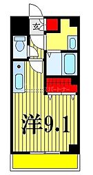 サンモール津田沼 ワンルームの間取図画像