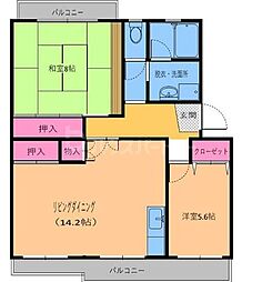 第3森田マンション 2LDKの間取図画像