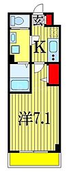 Nステージ西船橋2 1Kの間取図画像