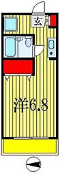 ドエル西船 ワンルームの間取図画像