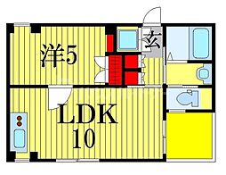 アーク船橋大神宮 1LDKの間取図画像