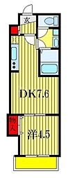 FORESTM22 1DKの間取図画像