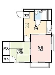 メゾンプチ 2Kの間取図画像