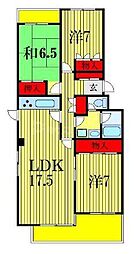 プレンディ東船橋 3LDKの間取図画像