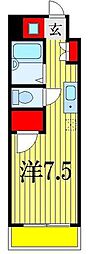 サンヒルズ川岸 ワンルームの間取図画像
