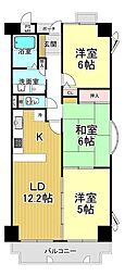 阿保ツインサンズ 3LDKの間取図画像