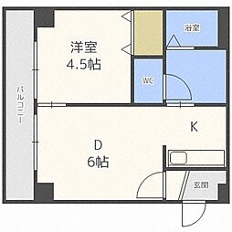 シティテラス南5条 1DKの間取図画像