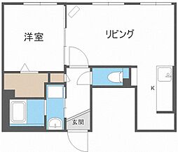 リージェント33 1LDKの間取図画像