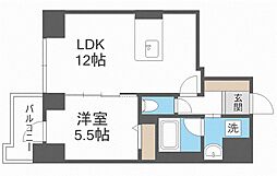 マストライフ南4条 1LDKの間取図画像