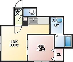 シャイニングスター 1LDKの間取図画像